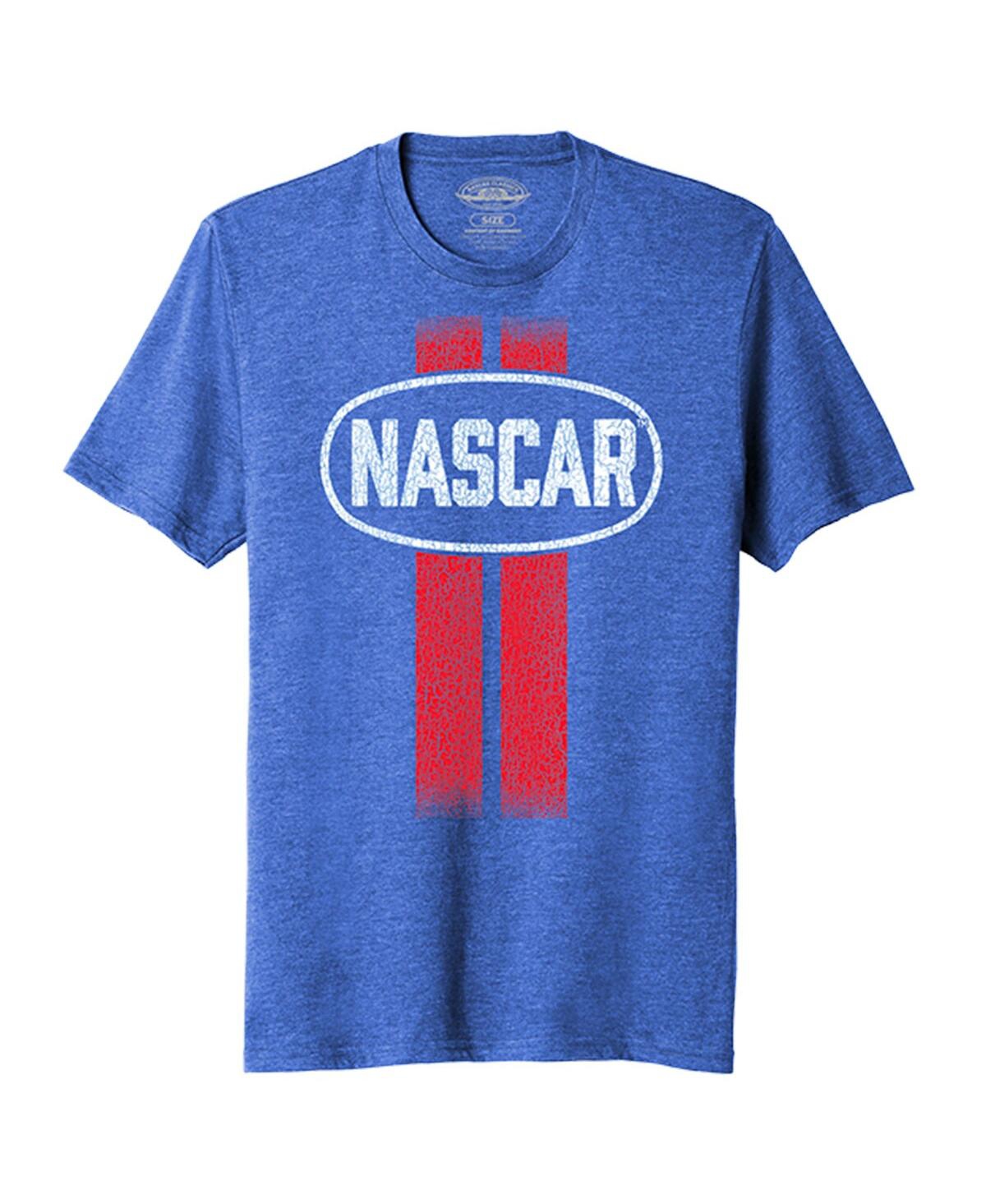 E2 Apparel Men'sNascar Racing Stripe T-Shirt - Heather Royal