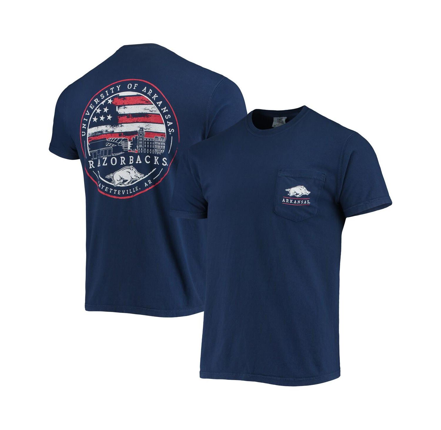Men's Navy Arkansas Razorbacks Campus Americana T-Shirt