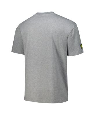 Men's Heather Charcoal Peanuts Snoopy Tattoo Loose Fit T-Shirt