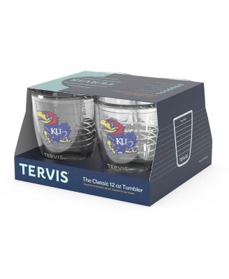 Kansas Jayhawks 4-Pack 12oz. Emblem Tumbler Set