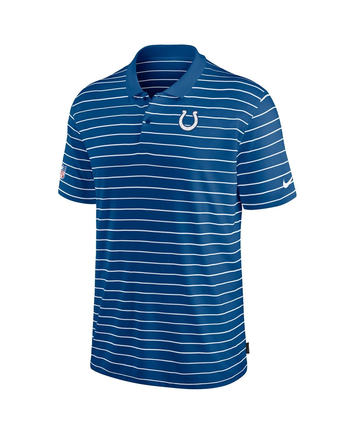 Nike Men's Royal Indianapolis Colts Sideline Lock Up Victory Performance Polo In Royal,anthracite