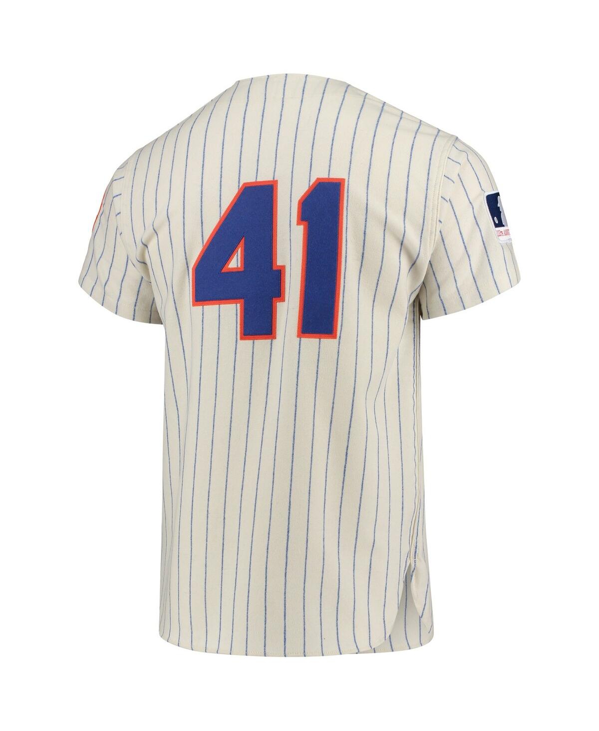 Mitchell & Ness Men's Tom SeaverNew York Mets 1969 Cooperstown Collection Authentic Jersey - Cream