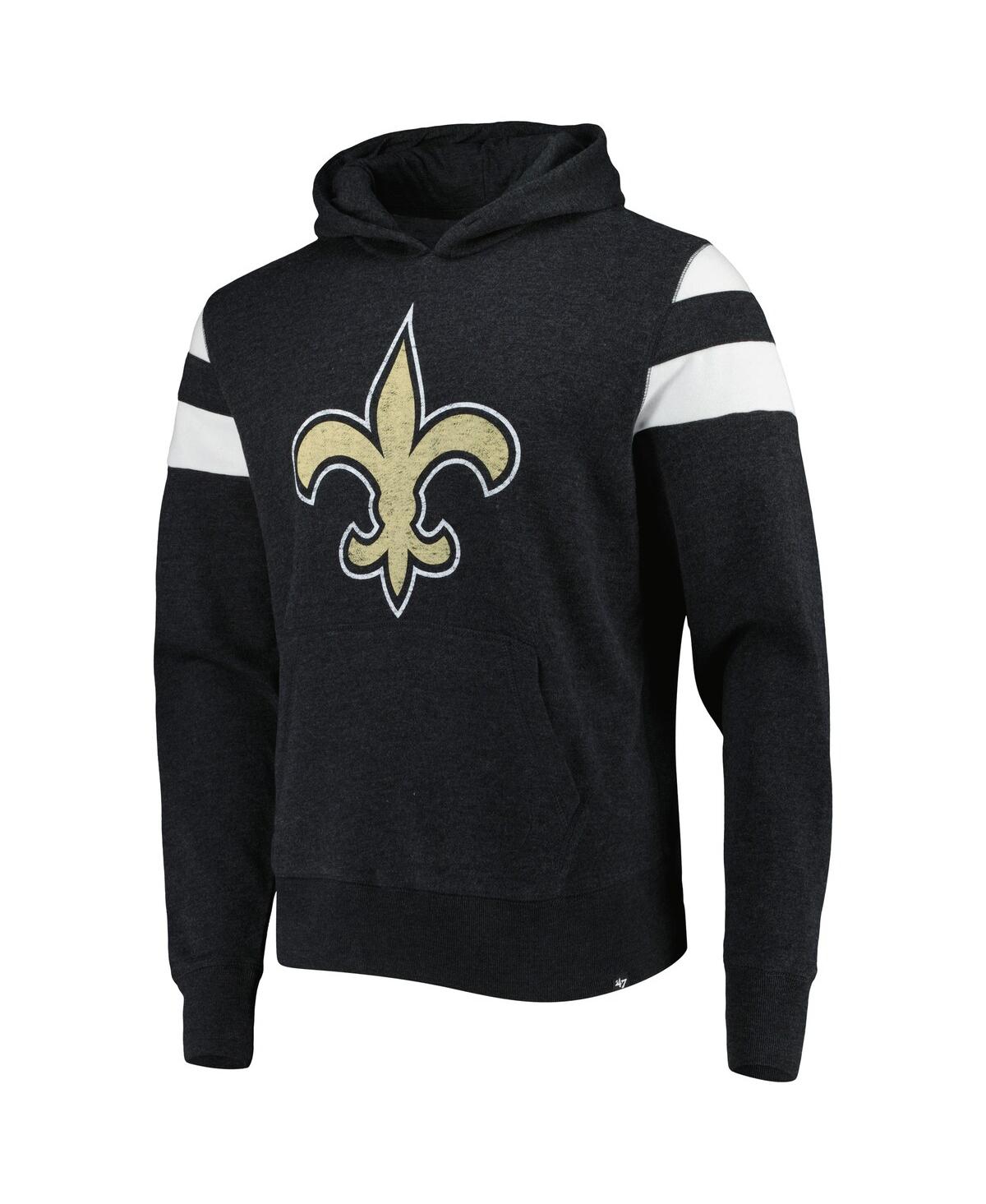'47 Brand Men's Heathered Black New Orleans Saints Premier Nico Pullover Hoodie