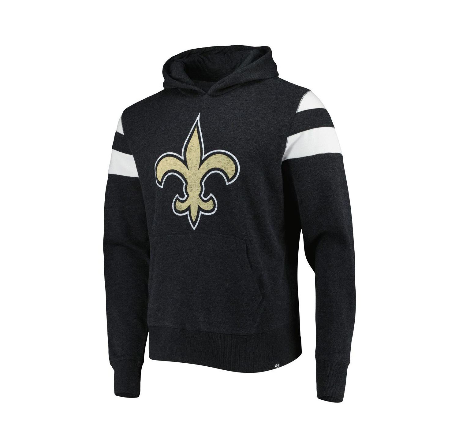 Men's Heathered Black New Orleans Saints Premier Nico Pullover Hoodie