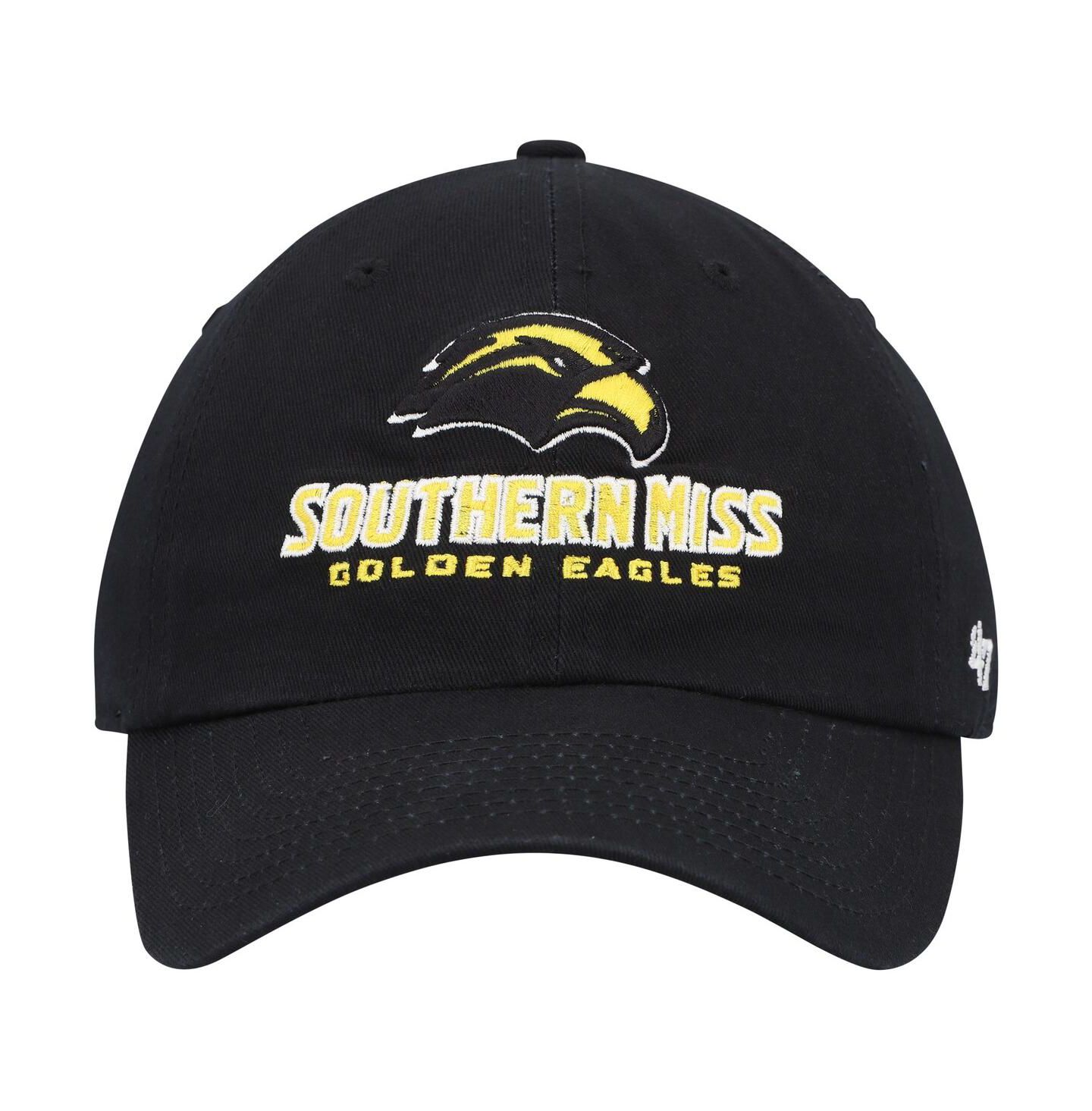 Мужская кепка '47 Brand Black Southern Miss Golden Eagles Clean Up Adjustable Hat — фото 4