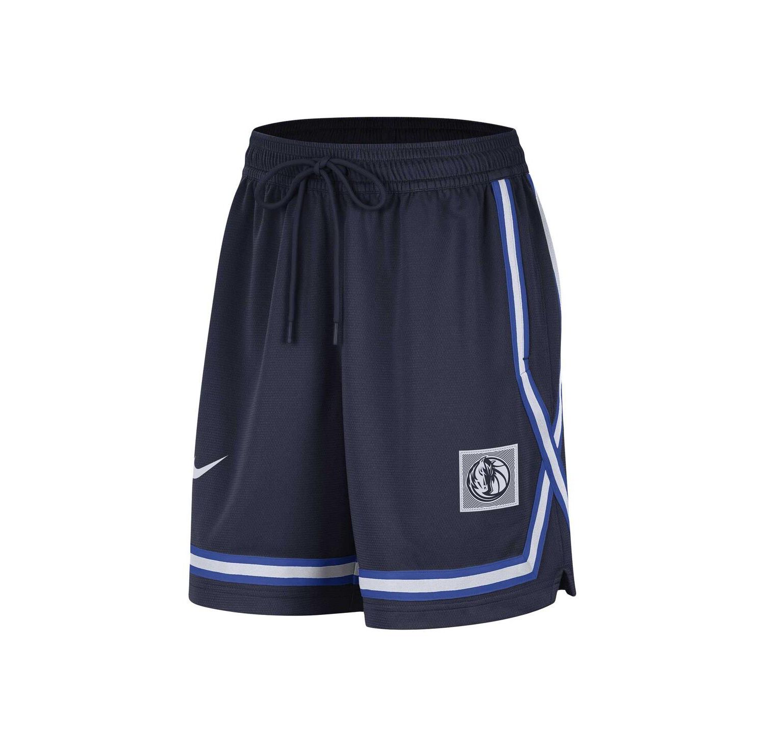 Women's Navy Dallas Mavericks Sideline Fly Crossover Performance Shorts