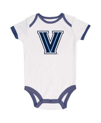 Baby Boys and Girls Navy/Gray/White Villanova Wildcats 3-Pack Bodysuit Set