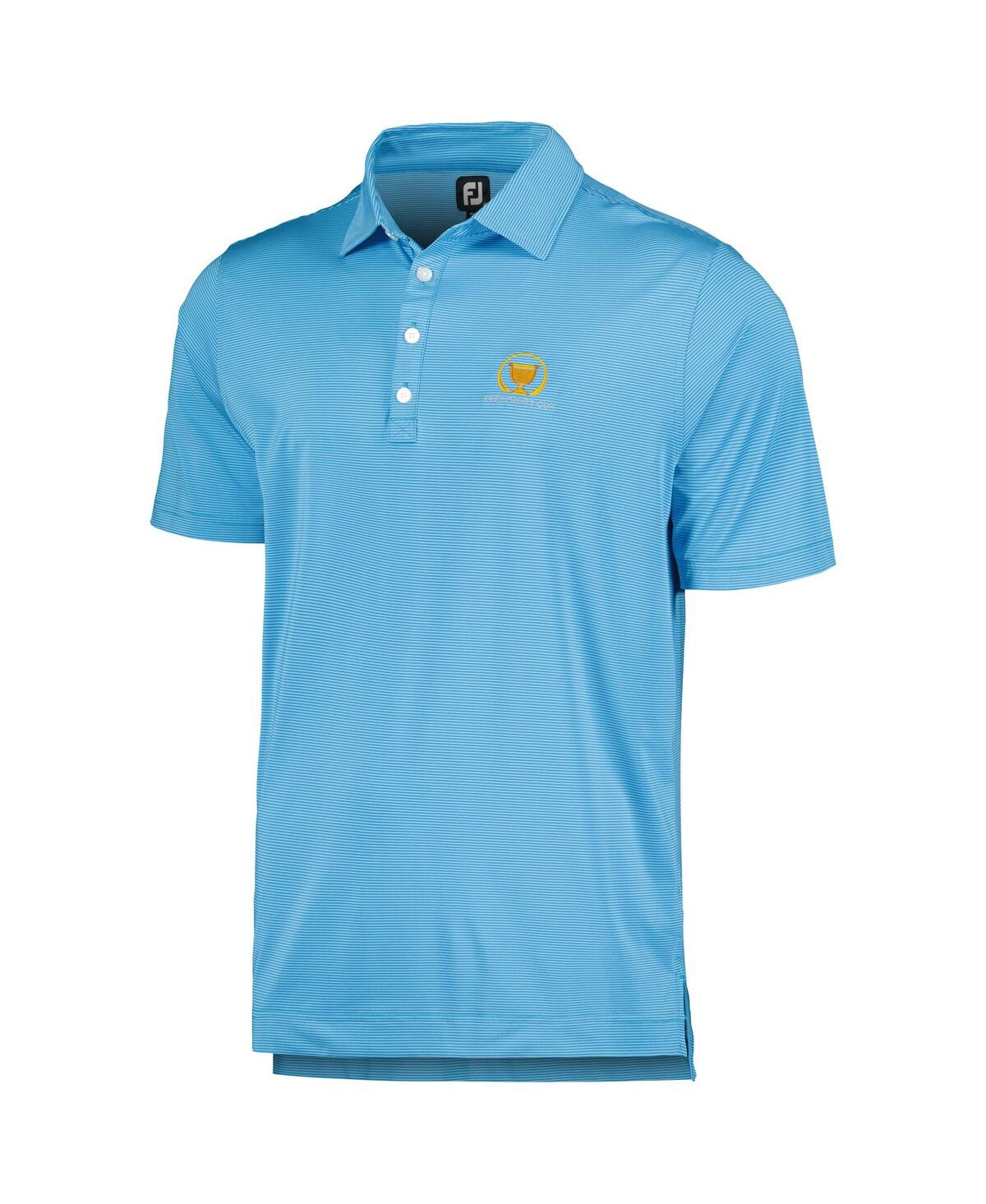FootJoy Men'sPresidents Cup Micro Feeder Stripe Lisle ProDry Polo - Blue