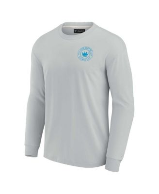 Men's and Women's Gray Charlotte FC Elements Super Soft Long Sleeve T-Shirt