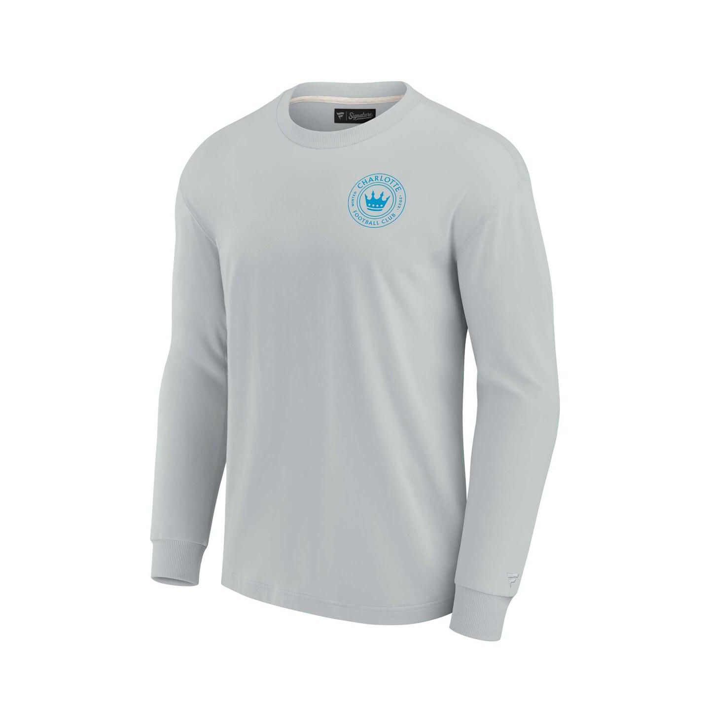 Футболка Fanatics Gray Charlotte FC Elements Super Soft Long Sleeve — фото 2