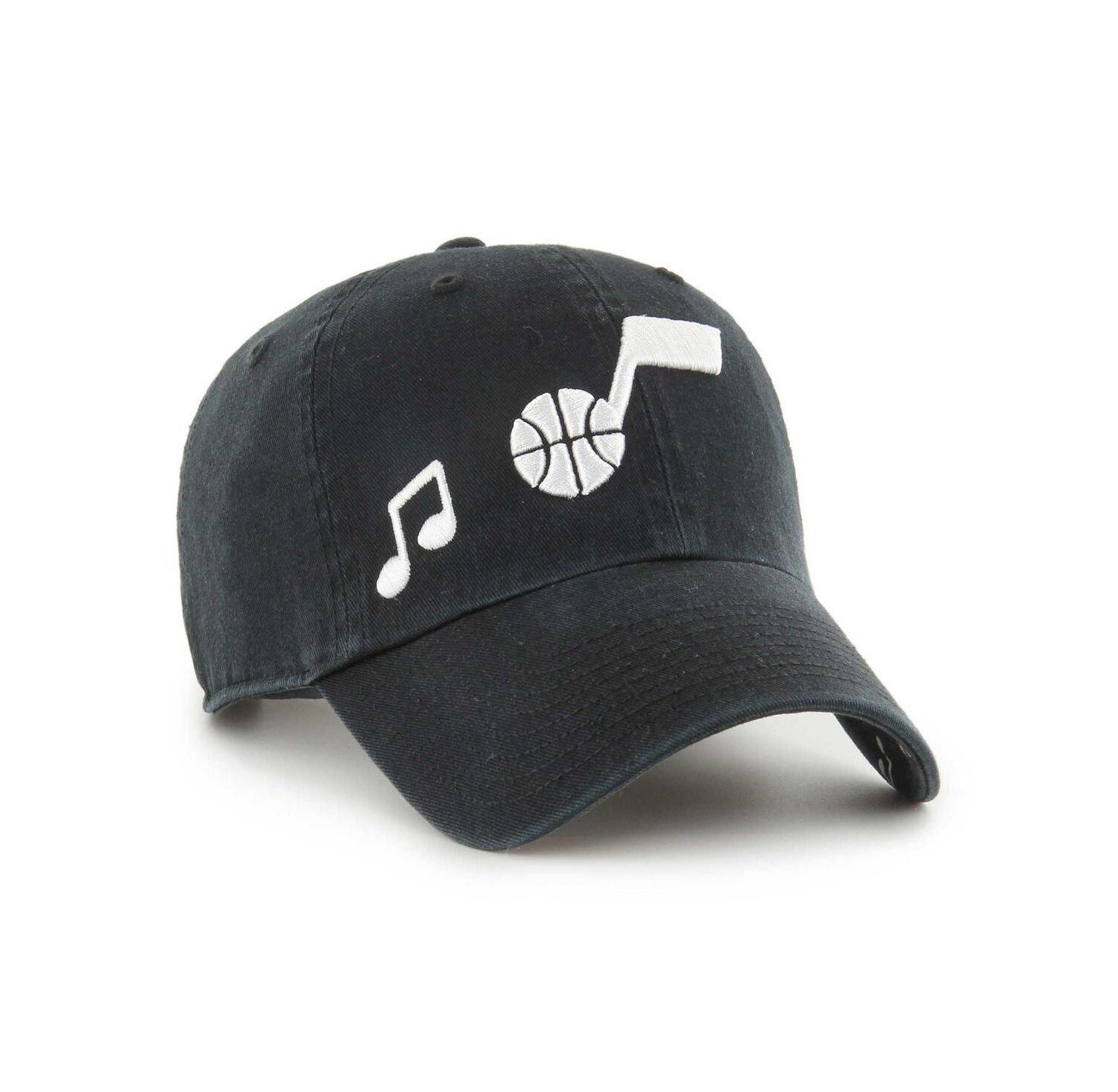 Women's Black Utah Jazz Confetti Undervisor Clean Up Adjustable Hat