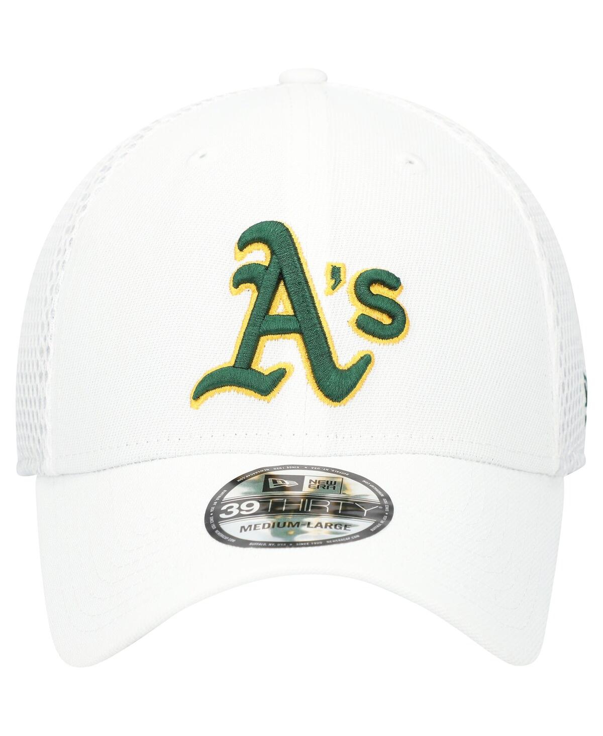 New Era Men'sOakland Athletics Neo 39THIRTY Flex Hat - White