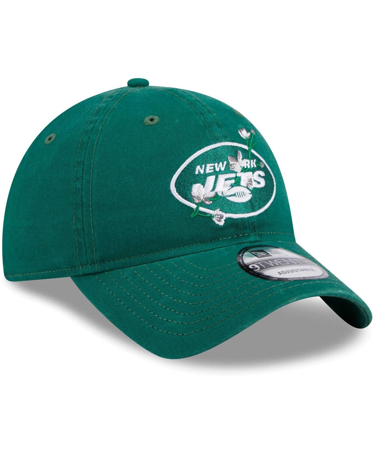New Era Women's Green New York Jets Game Day Flower 9TWENTY Adjustable Hat