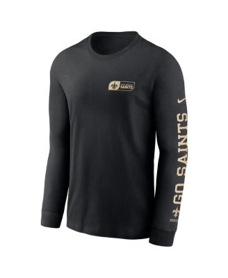 Men's Black New Orleans Saints All Out Long Sleeve T-Shirt