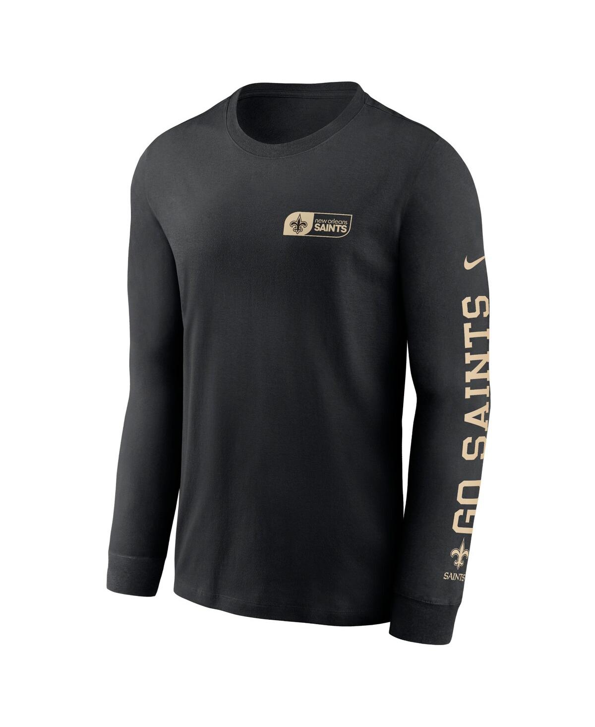 Nike Men'sNew Orleans Saints All Out Long Sleeve T-Shirt - Black