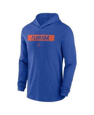 Men's Royal Florida Gators Sideline Hoodie Performance Long Sleeve T-Shirt