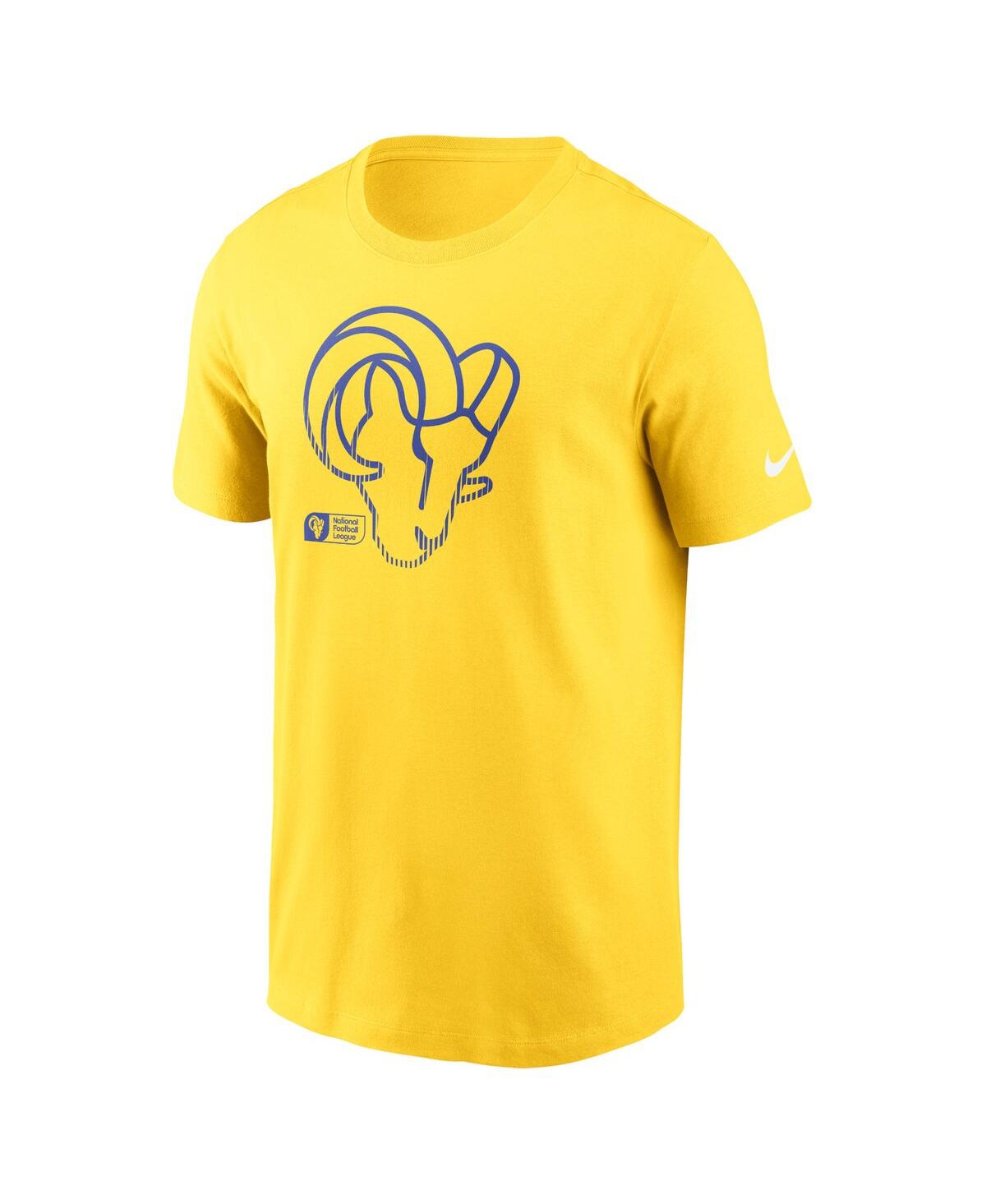 Nike Los Angeles Rams Faded Essential  Men's Nfl T-shirt In Gold