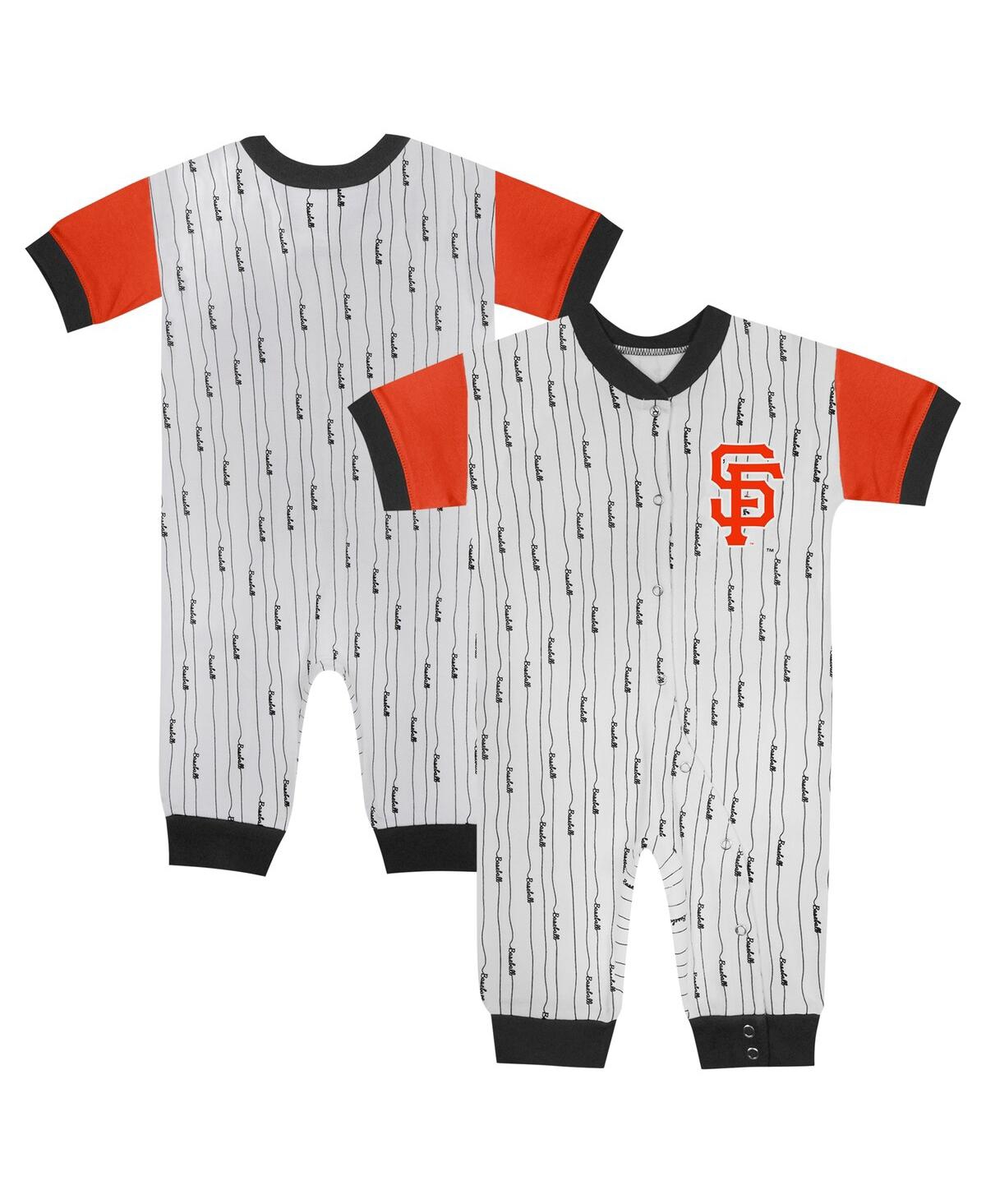 Outerstuff Baby Boys And Girls White San Francisco Giants Logo Best Series Full-snap Jumper In White