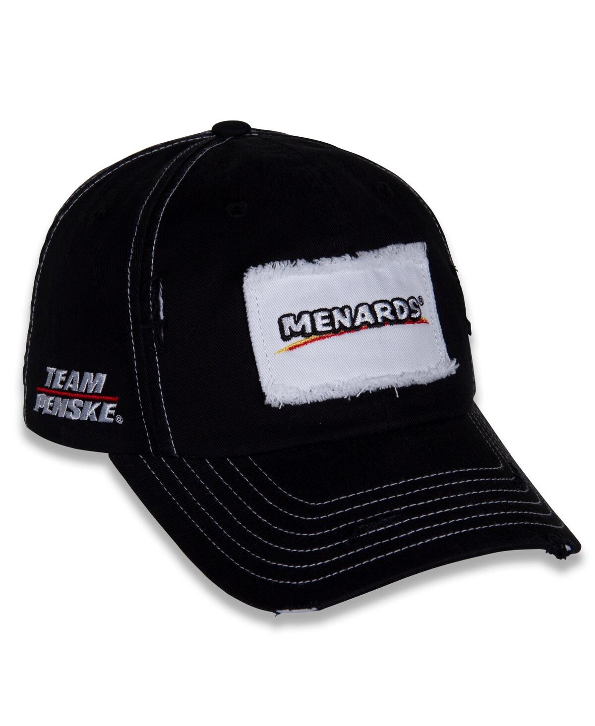 Team Penske Men's Black Ryan Blaney Menards Vintage Patch Adjustable Hat In Black