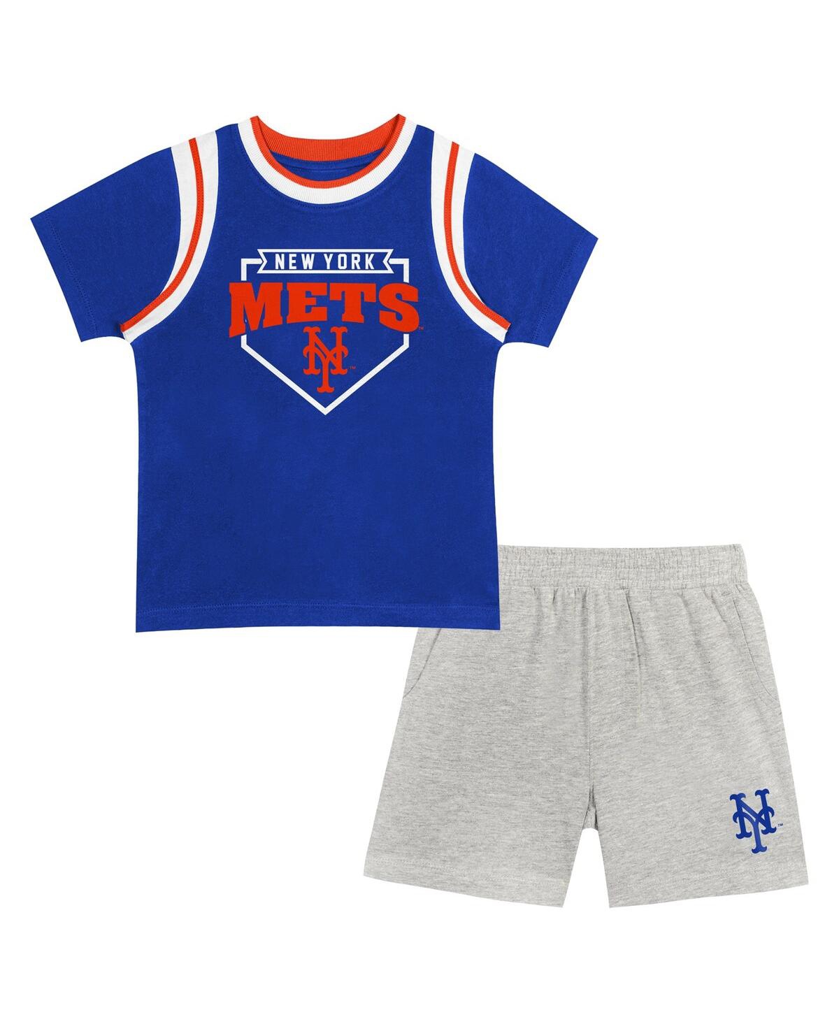 Outestuff Preschool New York Mets Loaded Base T-Shirt Shorts Set - Royal