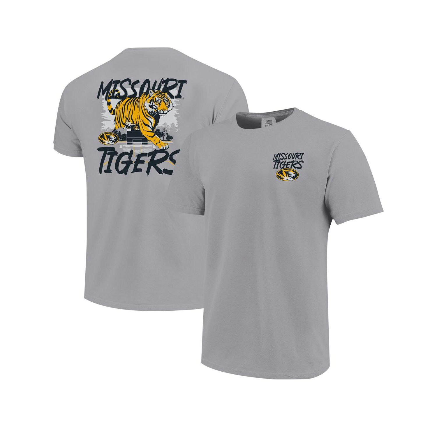 Big Boys and Girls Gray Missouri Tigers Hyperlocal Comfort Colors T-Shirt