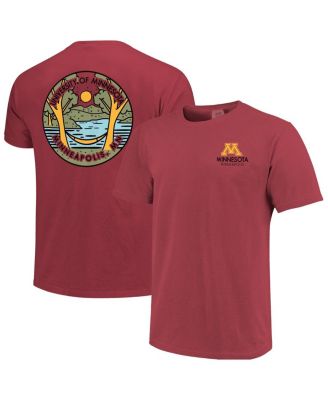 Men's and Women's Maroon Minnesota Golden Gophers Scenic Comfort Colors T-Shirt