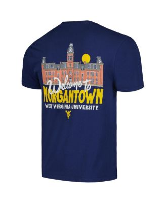 Men's and Women's Navy West Virginia Mountaineers Hyper Local Welcome to Campus T-Shirt