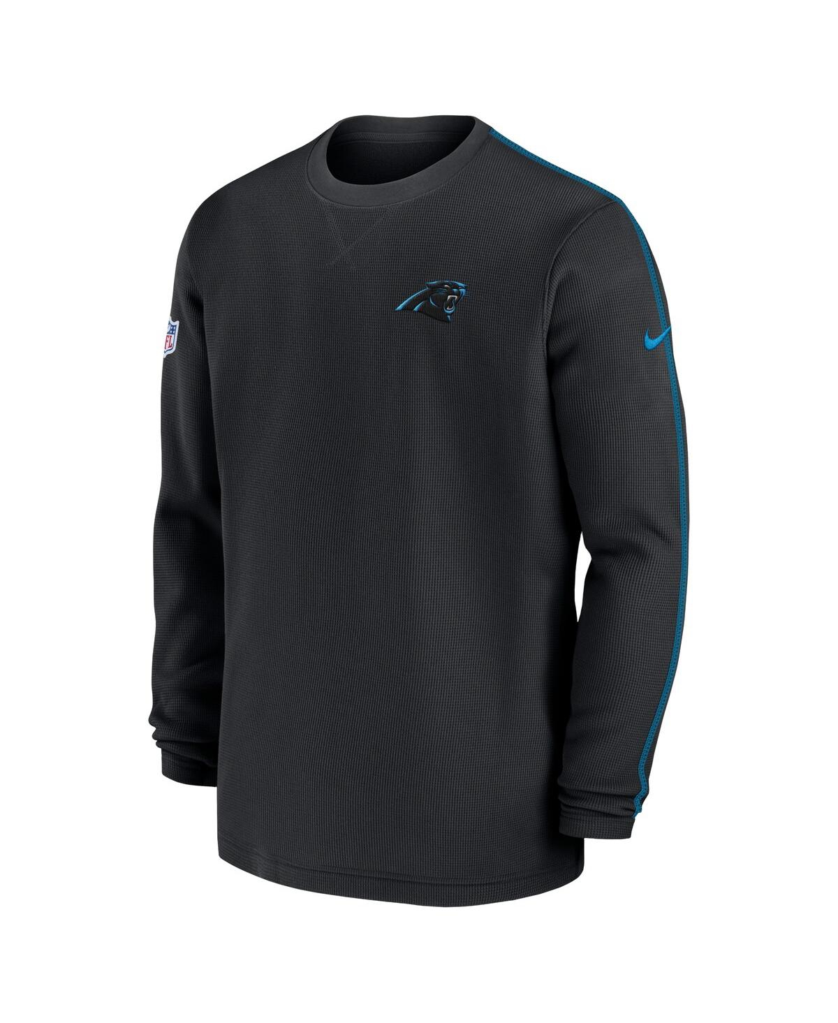 Nike Men'sCarolina Panthers 2024 Sideline Coaches Long Sleeve Top - Black
