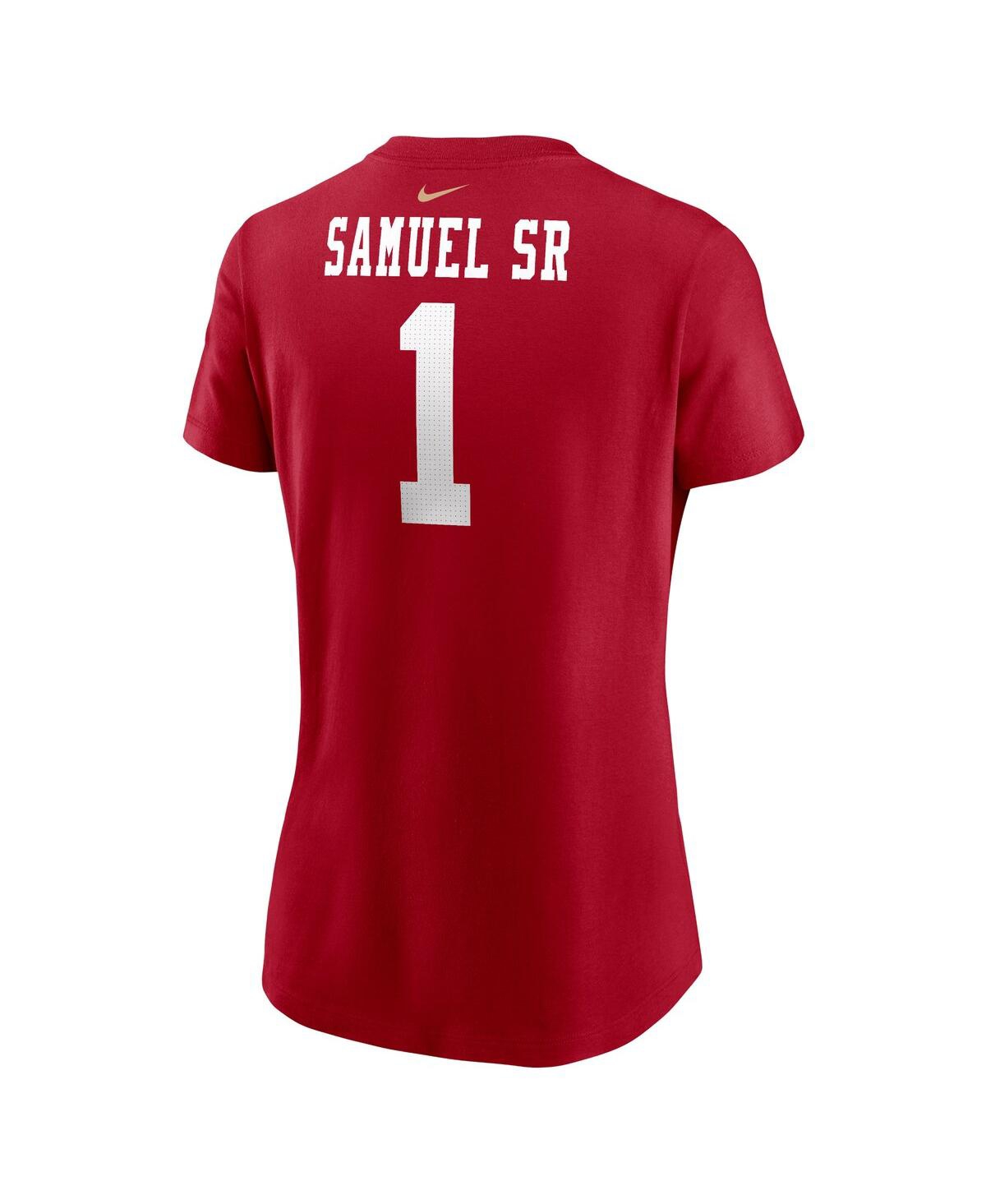 Nike Women's Deebo Samuel Sr Scarlet San Francisco 49ers Player Name Number T-shirt In Scarlet