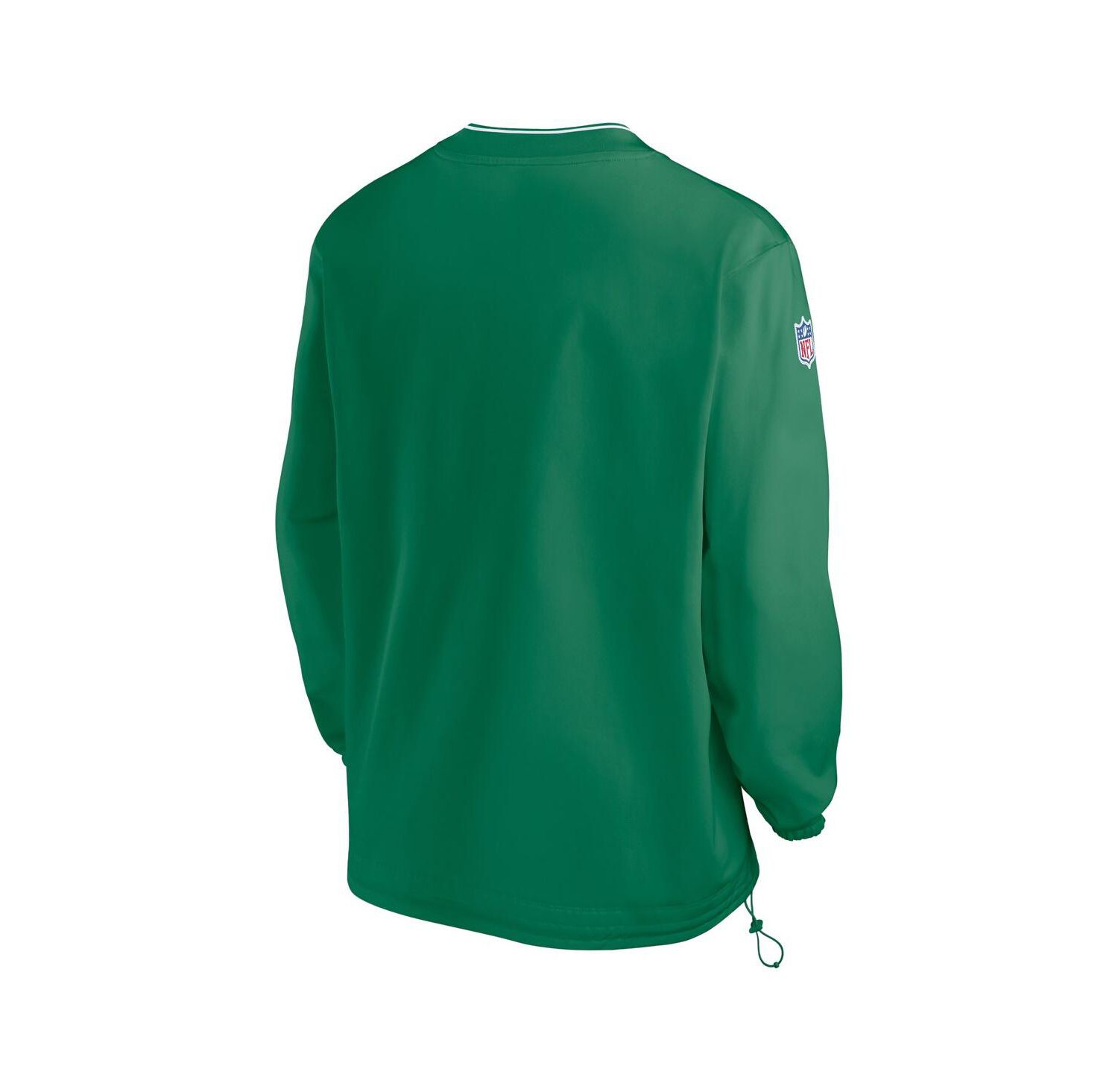 Men's Kelly-Green Philadelphia Eagles Throwback Logo Long-Sleeve V-Neck Windshirt