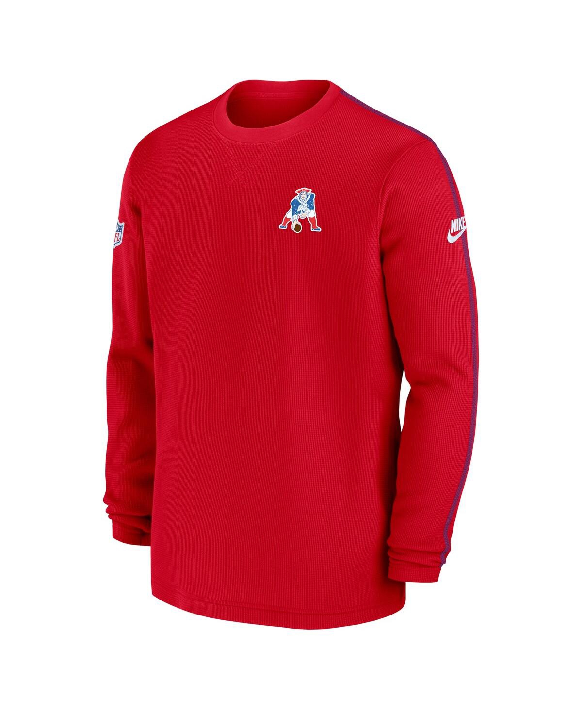 Nike Men'sNew England Patriots Alternate Logo Coach Long Sleeve T-Shirt - Red