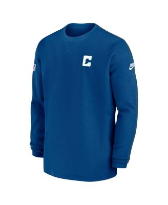 Men's Royal Indianapolis Colts Alternate Logo Coach Long Sleeve T-Shirt