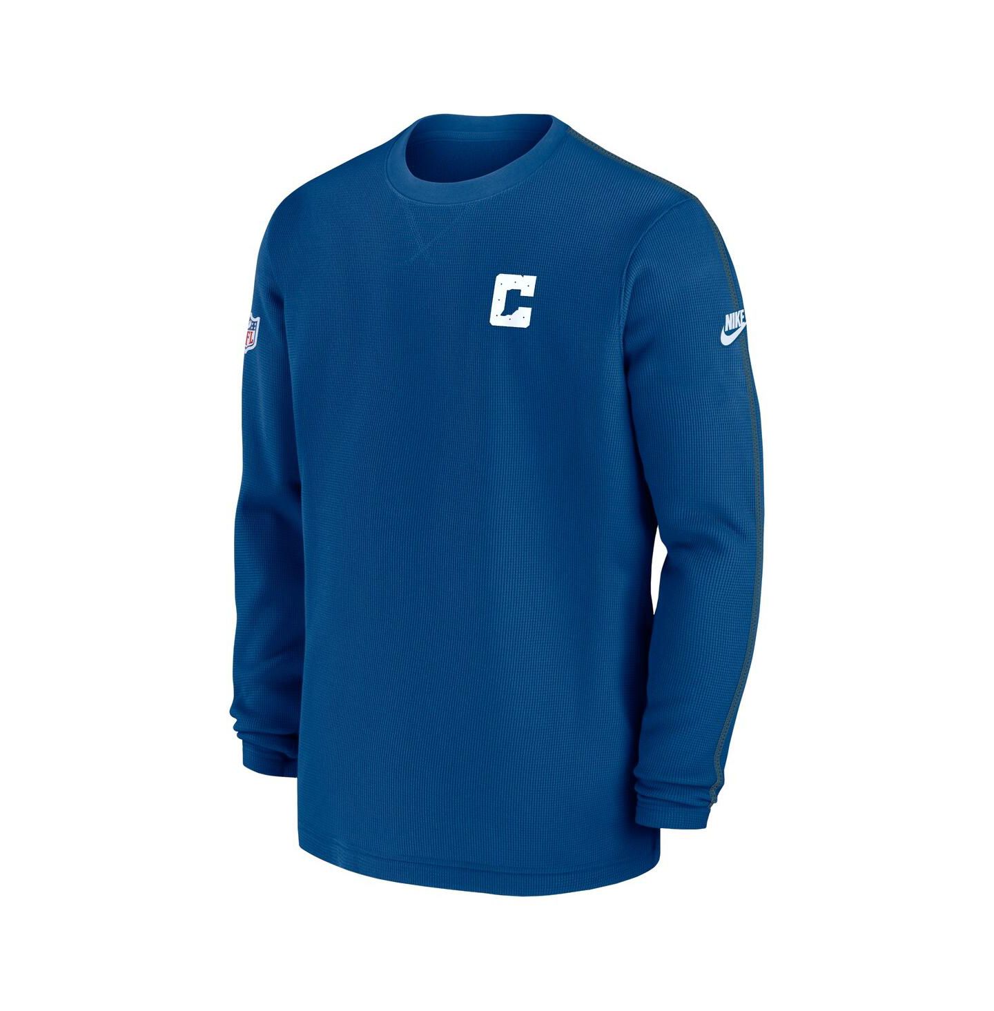 Мужская футболка Nike Royal Indianapolis Colts Alternate Logo Coach Long Sleeve — фото 3