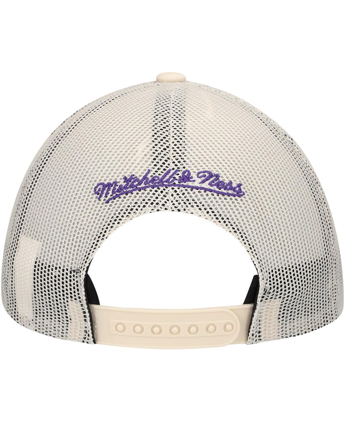 Mitchell & Ness Men's Cream Sacramento Kings Trucker Adjustable Hat In Cream