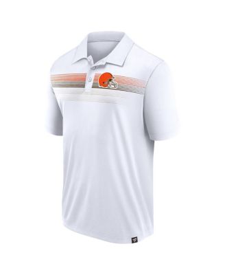 Men's White Cleveland Browns Big Tall Sublimated Polo Shirt