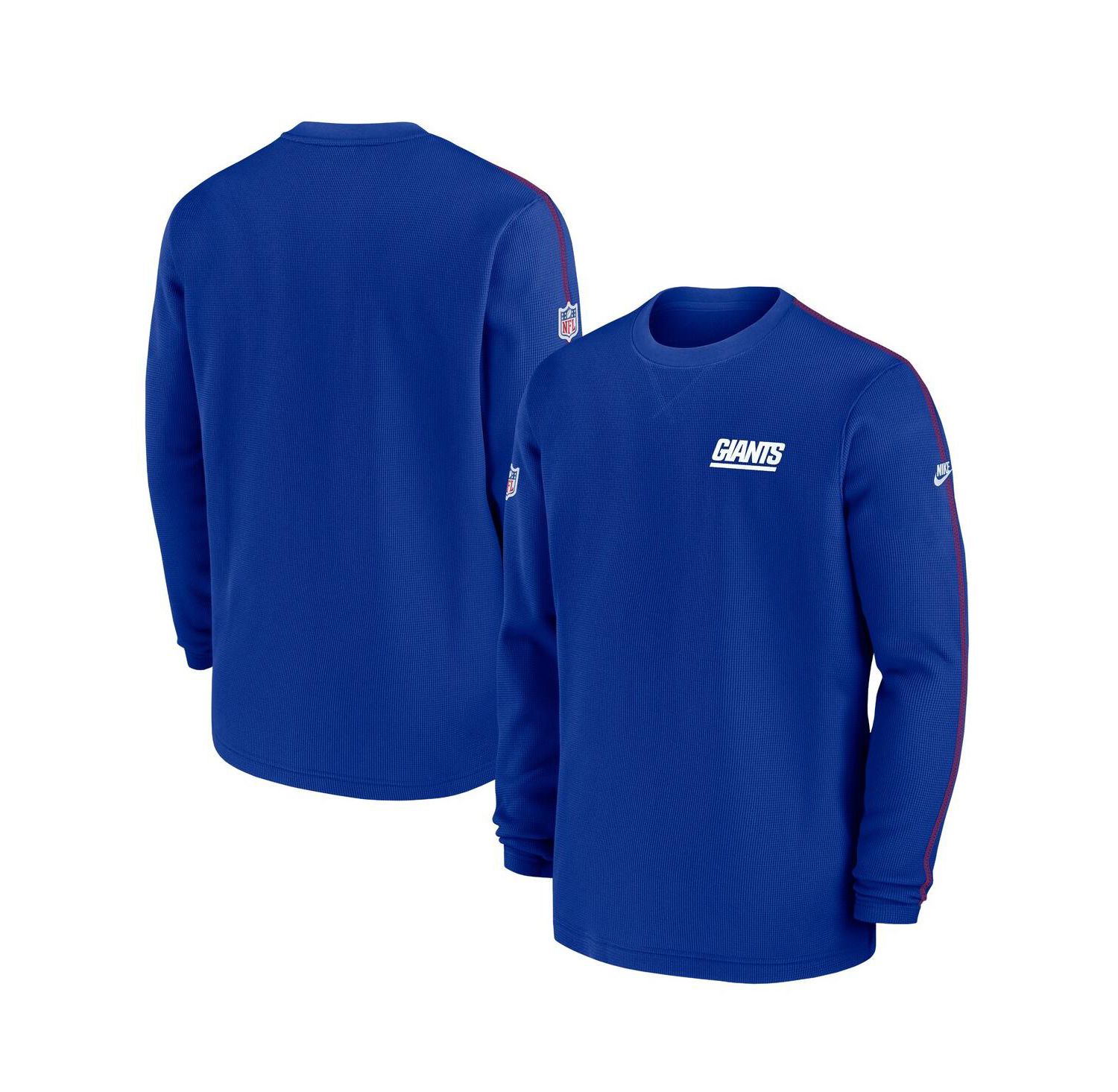Men's Royal New York Giants Alternate Logo Coach Long Sleeve Top