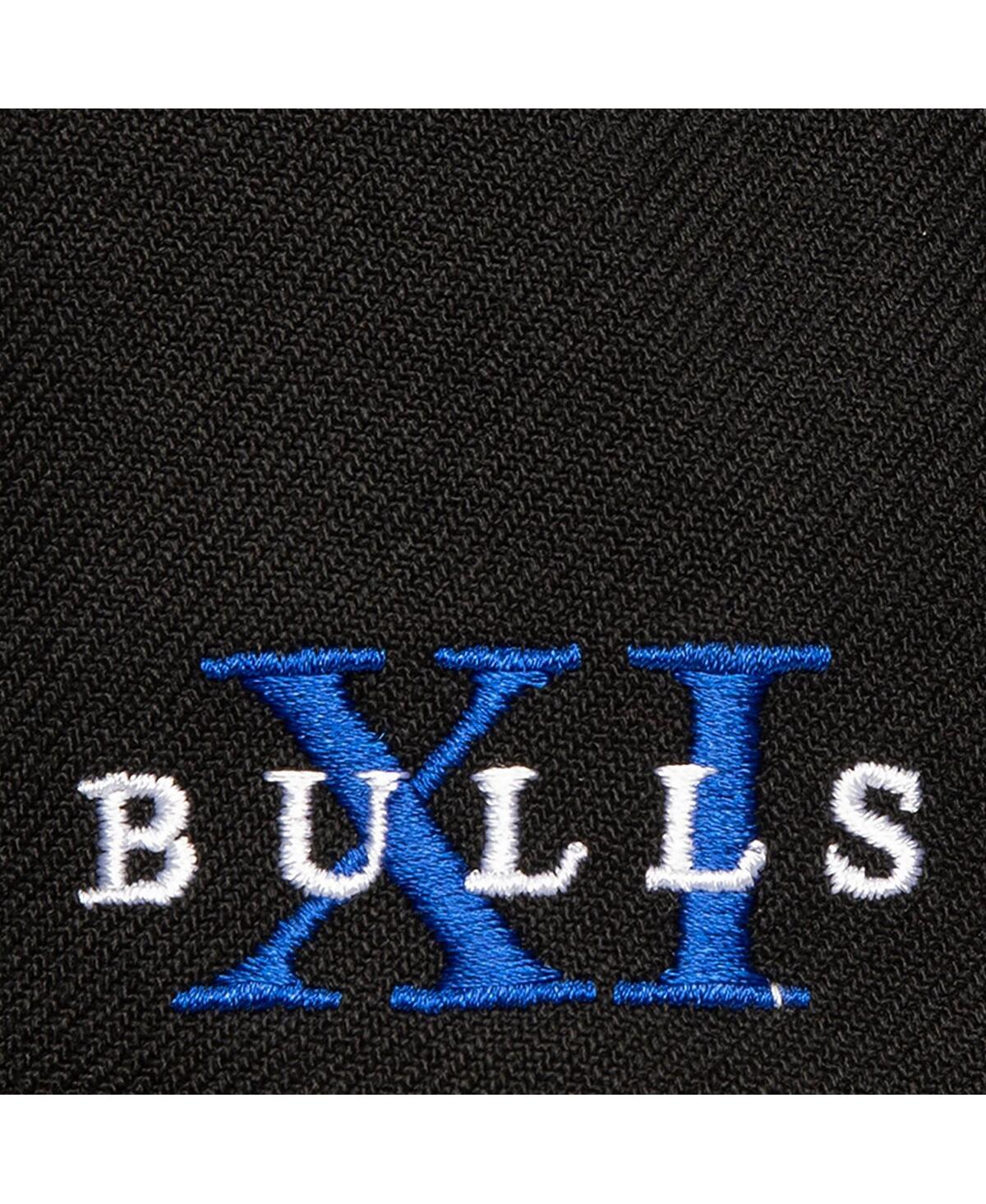 Mitchell & Ness Men's Black Chicago Bulls Core Xi Snapback Hat In Black,blue