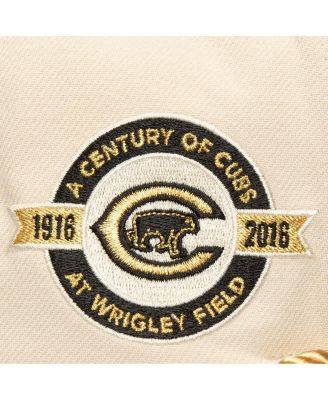 Men's Cream Chicago Cubs Golden Ivory Snapback Hat