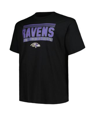 Men's Black Baltimore Ravens Big Tall Pop T-Shirt