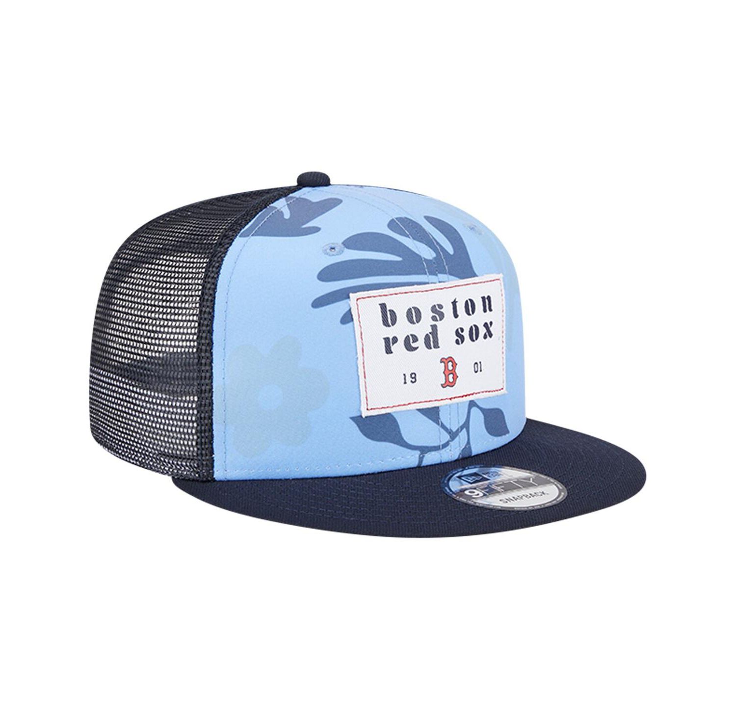 Men's Navy Boston Red Sox Bikini Bottom Trucker 9FIFTY Snapback Hat