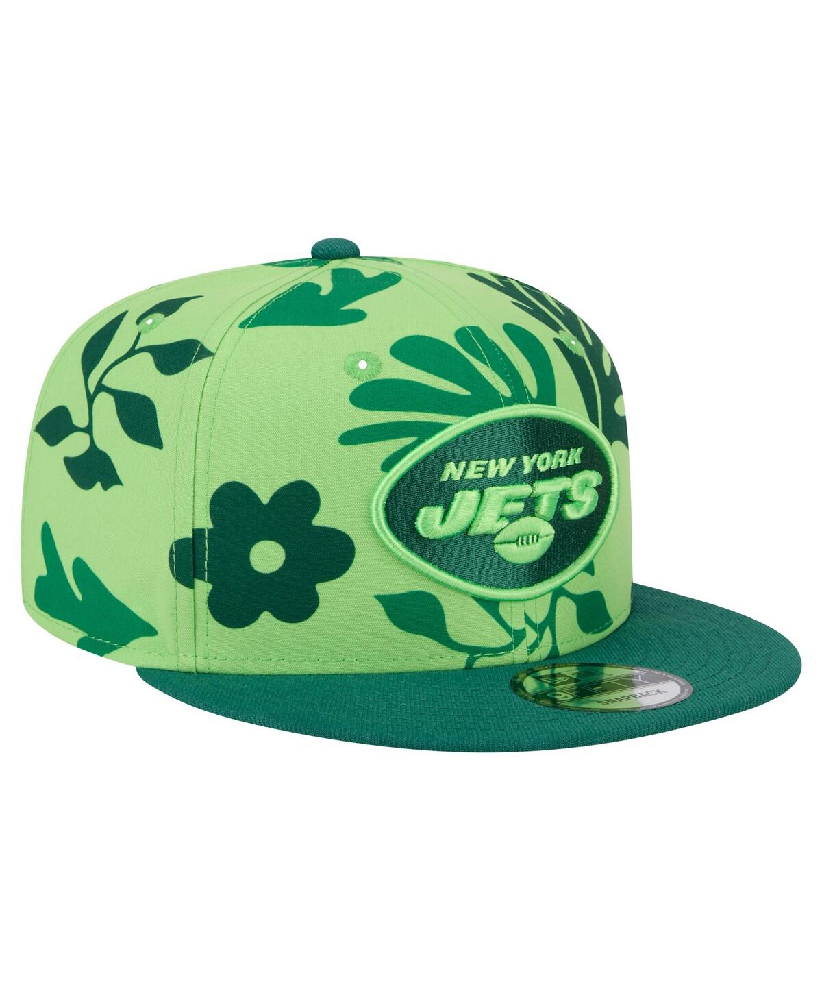 New Era Men'sNew York Jets Leafy 9FIFTY Snapback Hat - Light Green
