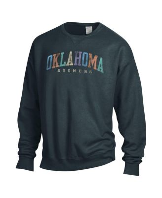 Men's and Women's Gray Oklahoma Sooners Oversized Pullover Sweatshirt