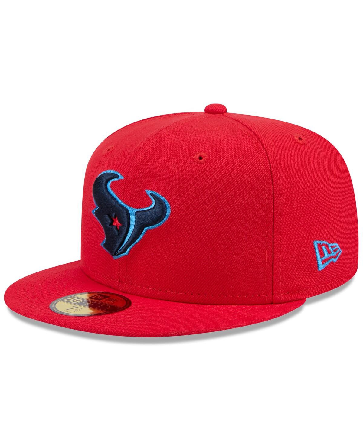 New Era Men'sHouston Texans Omaha 59FIFTY Fitted Hat - Red