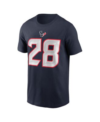 Men's Joe Mixon Navy Houston Texans Player Name Number T-Shirt