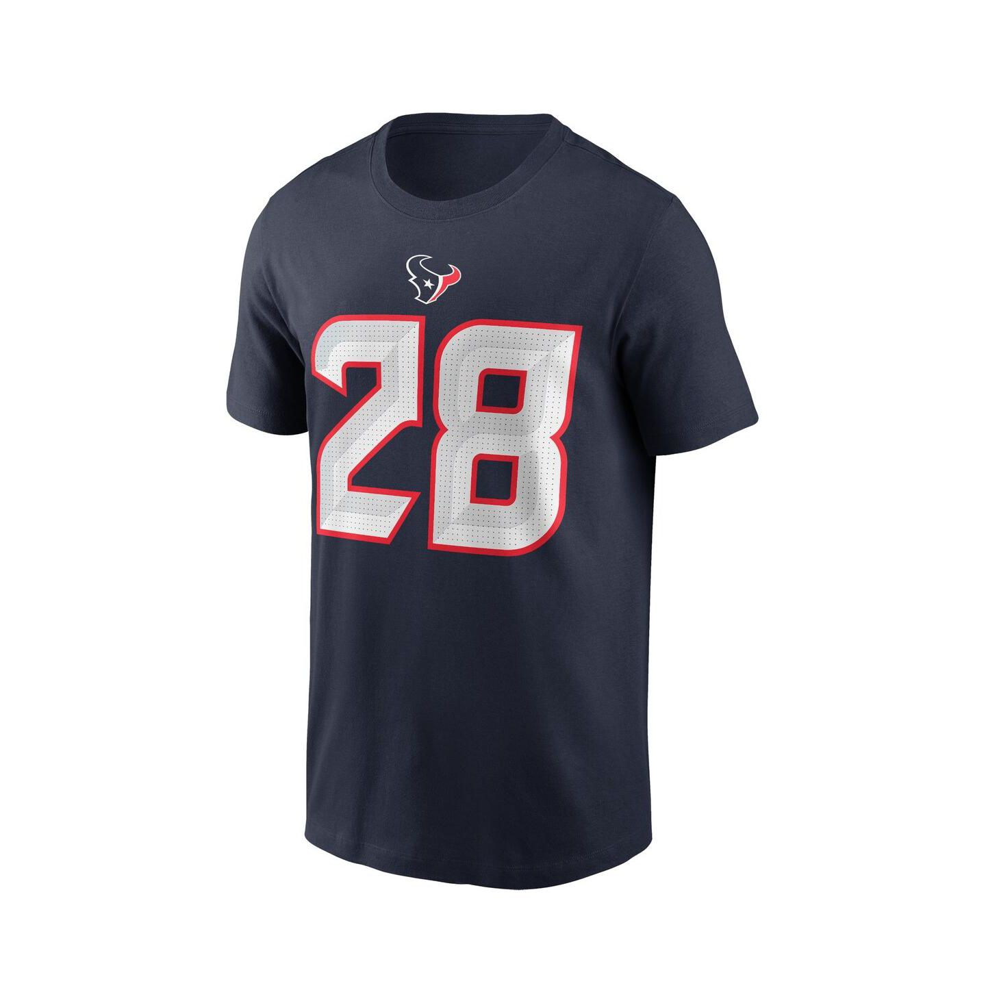 Мужская футболка Nike Joe Mixon Navy Houston Texans Player Name & Number — фото 2