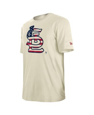 Men's Cream St. Louis Cardinals Americana Flag Fill T-Shirt