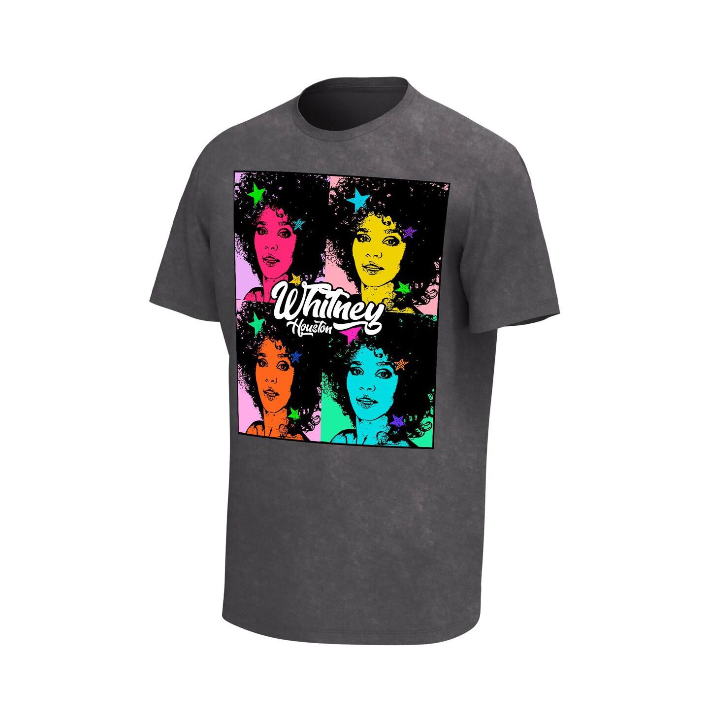 Мужская футболка Philcos Black Whitney Houston Pop Art Washed Graphic — фото 2