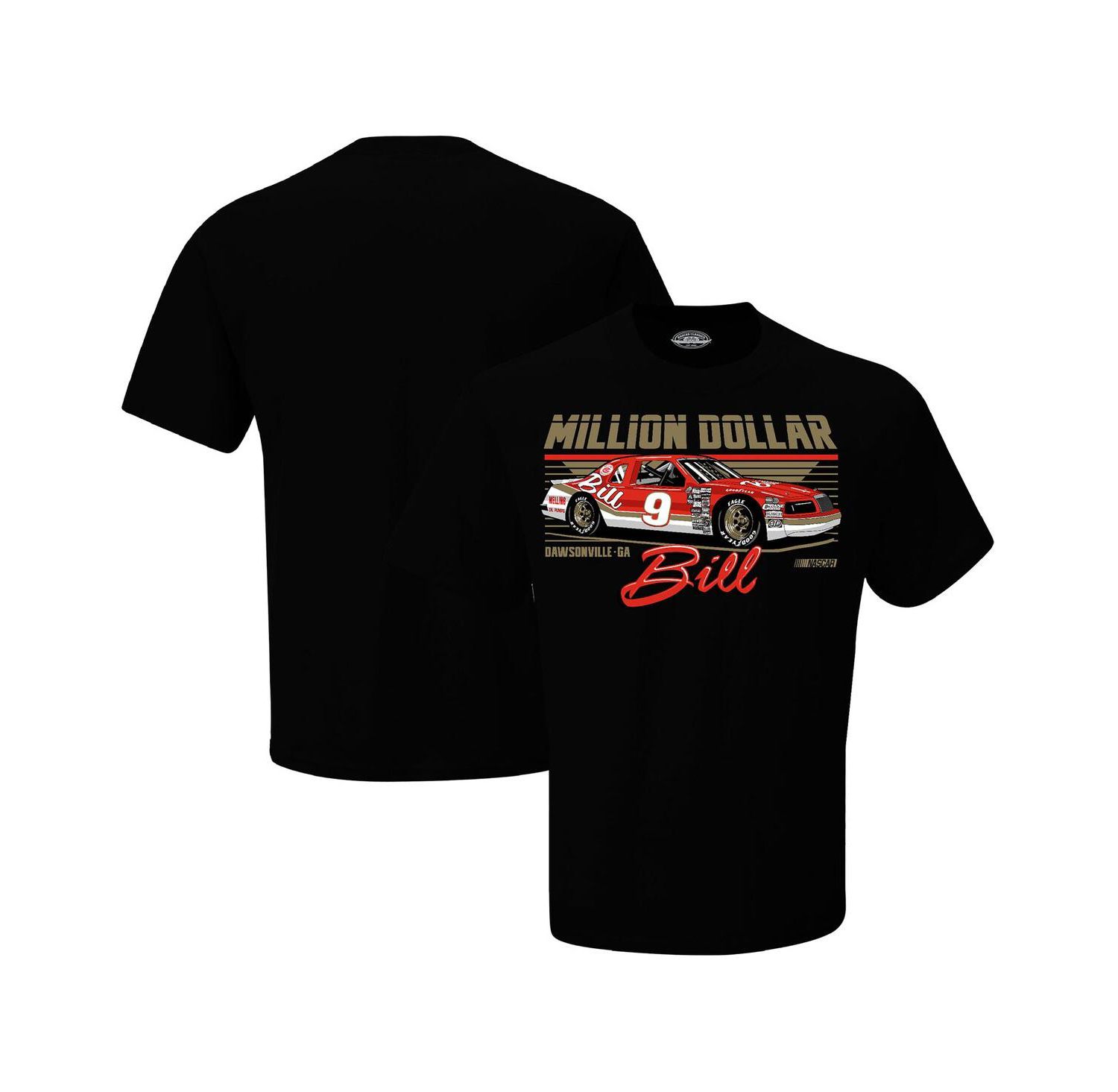 Men's Black Bill Elliott Million Dollar Bill T-Shirt