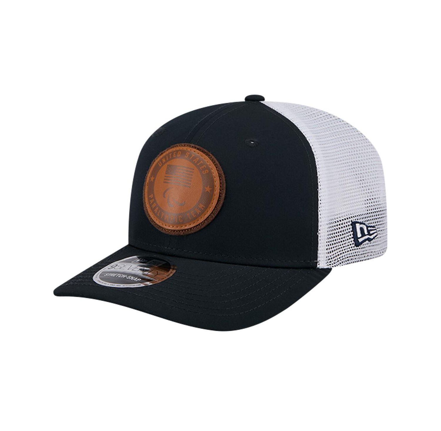 Men's Navy U.S. Paralympics Leather Patch 9SEVENTY Stretch Snap Adjustable Hat
