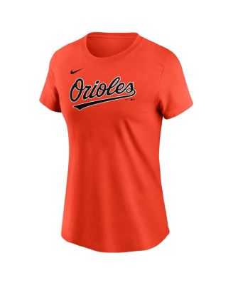 Women's Jackson Holliday Orange Baltimore Orioles Fuse Name Number T-Shirt